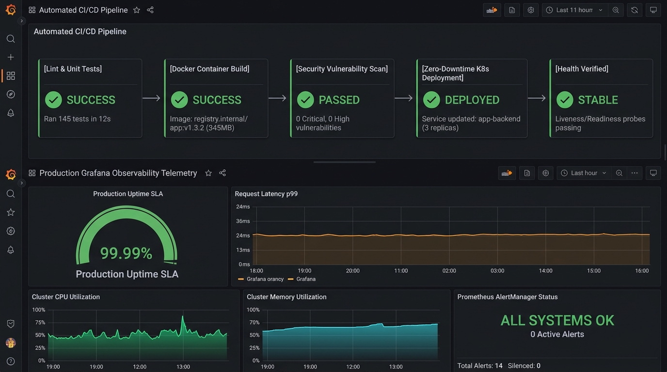 Stage 5 Automated CI/CD Pipeline and Grafana Production Observability